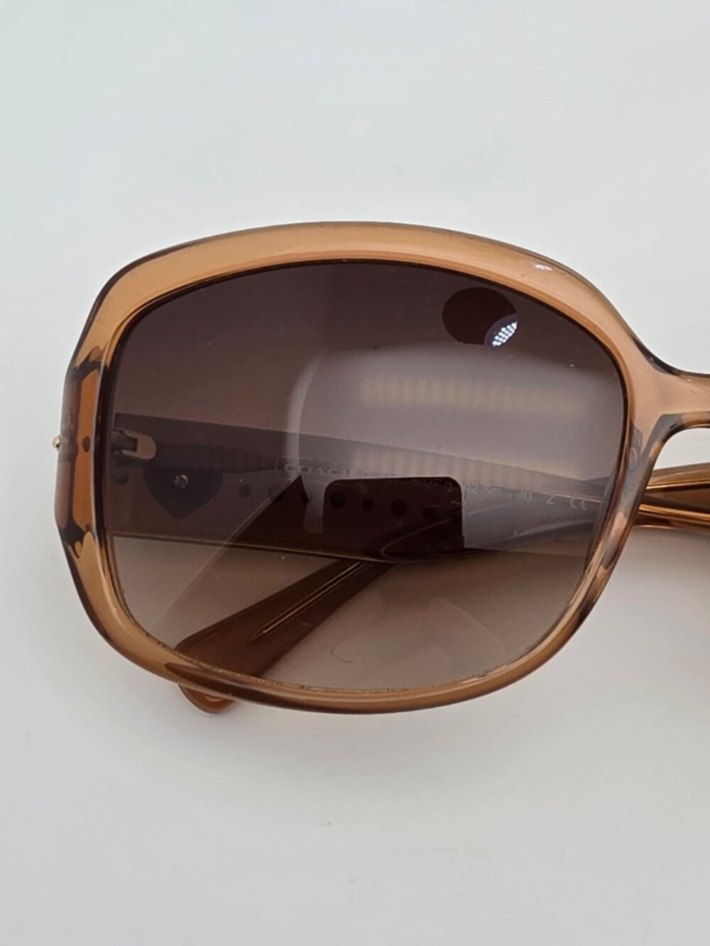 Coach HC8027 L902 5094/13 Scarlett Sand Beige Frame Brown Lens Sunglasses 59mm - Picture 12 of 12